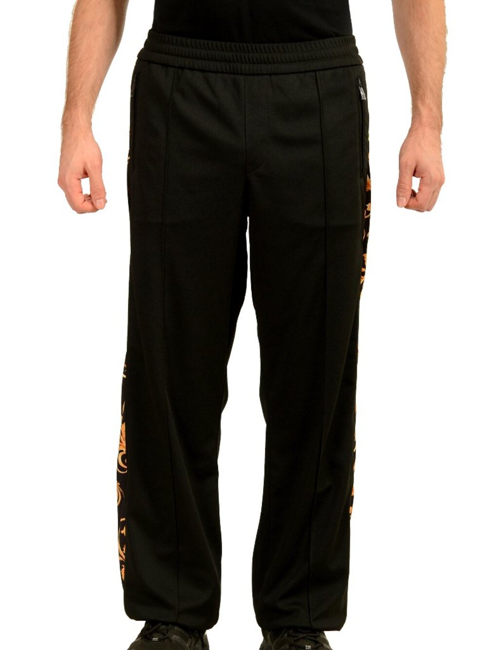 Versace Men's Barocco Print Black Sweatpants Track Pants US 2XL IT 56